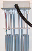 Fluoropolymer Covered Metal Tubular Bayonet Heaters 12 Element