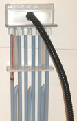 Fluoropolymer Covered Metal Tubular Bayonet Heaters 6 Element
