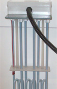 Fluoropolymer Covered Metal Tubular Bayonet Heaters 9 Element